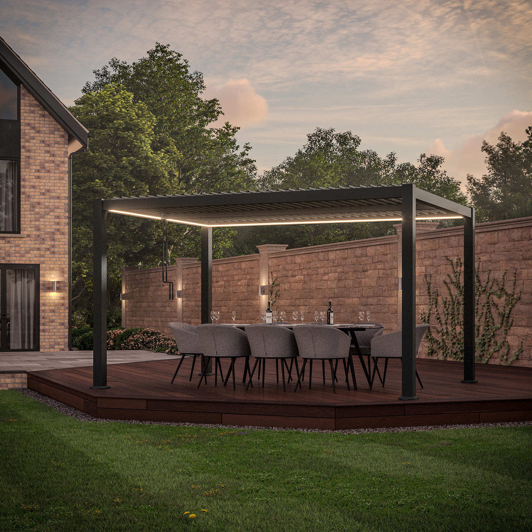 Como Pergola Aluminium Rectangular 3m x 4m Frame Only