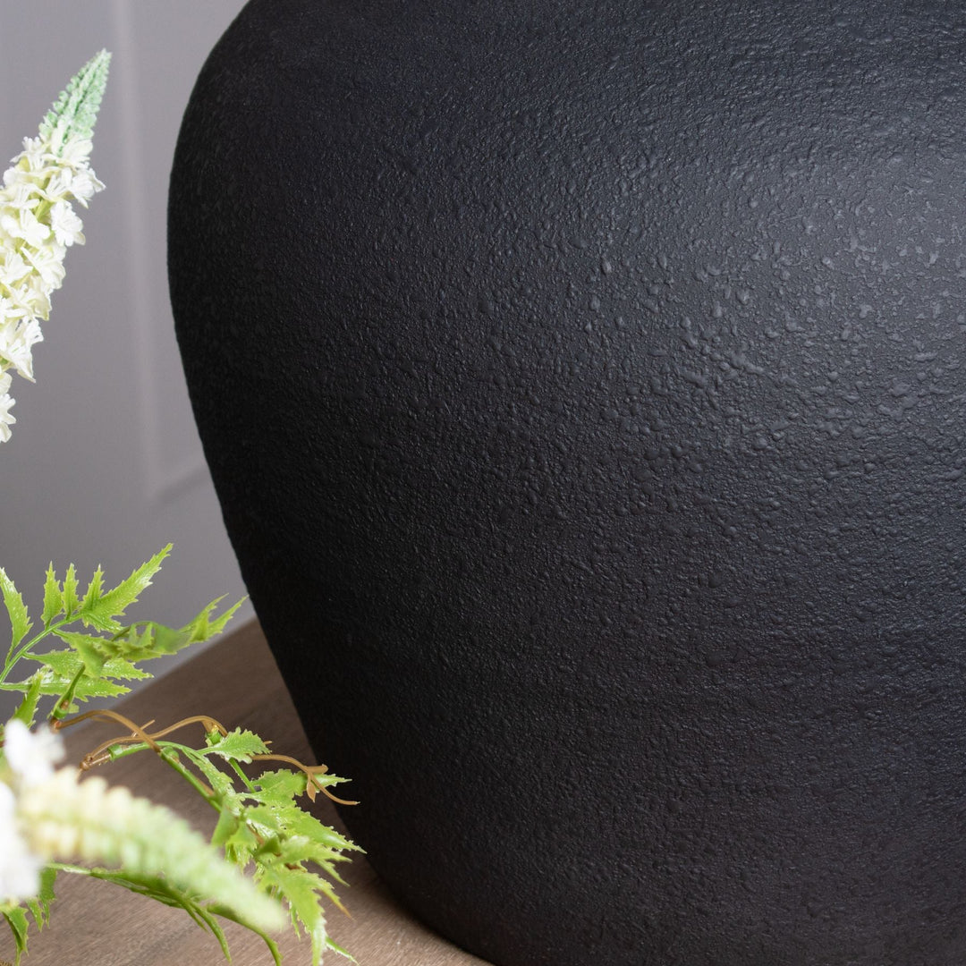 Matt Black Astral Vase - Modern Rattan Ltd