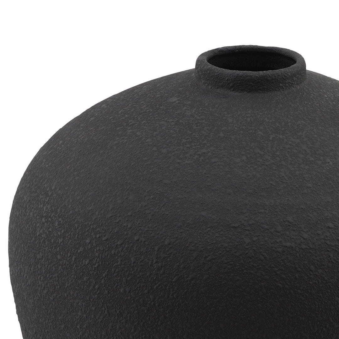 Matt Black Astral Vase - Modern Rattan Ltd