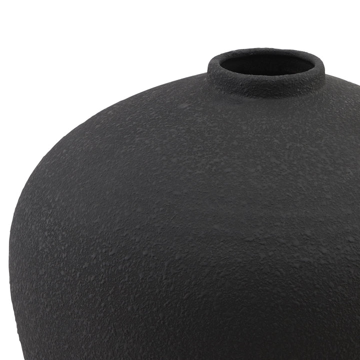 Matt Black Astral Vase - Modern Rattan Ltd