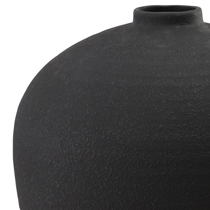 Matt Black Tall Astral Vase - Modern Rattan Ltd