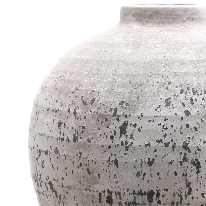Tiber Large Stone Ceramic Vase - Modern Rattan Ltd