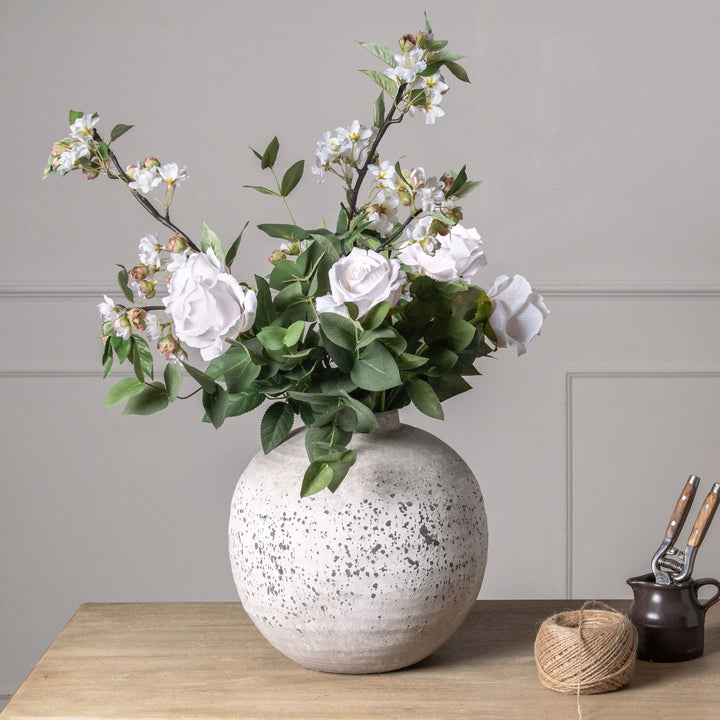 Tiber Stone Ceramic Vase - Modern Rattan Ltd