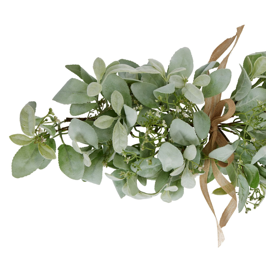 Winter Spray Arrangement With Lambs Ear And Wax Flower - Modern Rattan Ltd