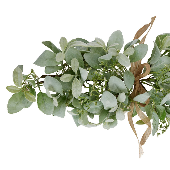 Winter Spray Arrangement With Lambs Ear And Wax Flower - Modern Rattan Ltd