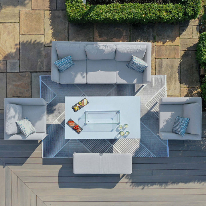 Maze -  Pulse 3 Seat Sofa Dining Set with Fire Pit