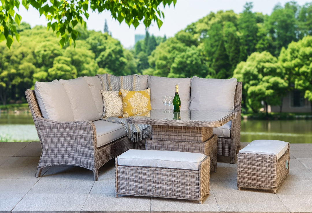 Garden Corner Dining Rattan Corner Sofa Range Alexander Corner