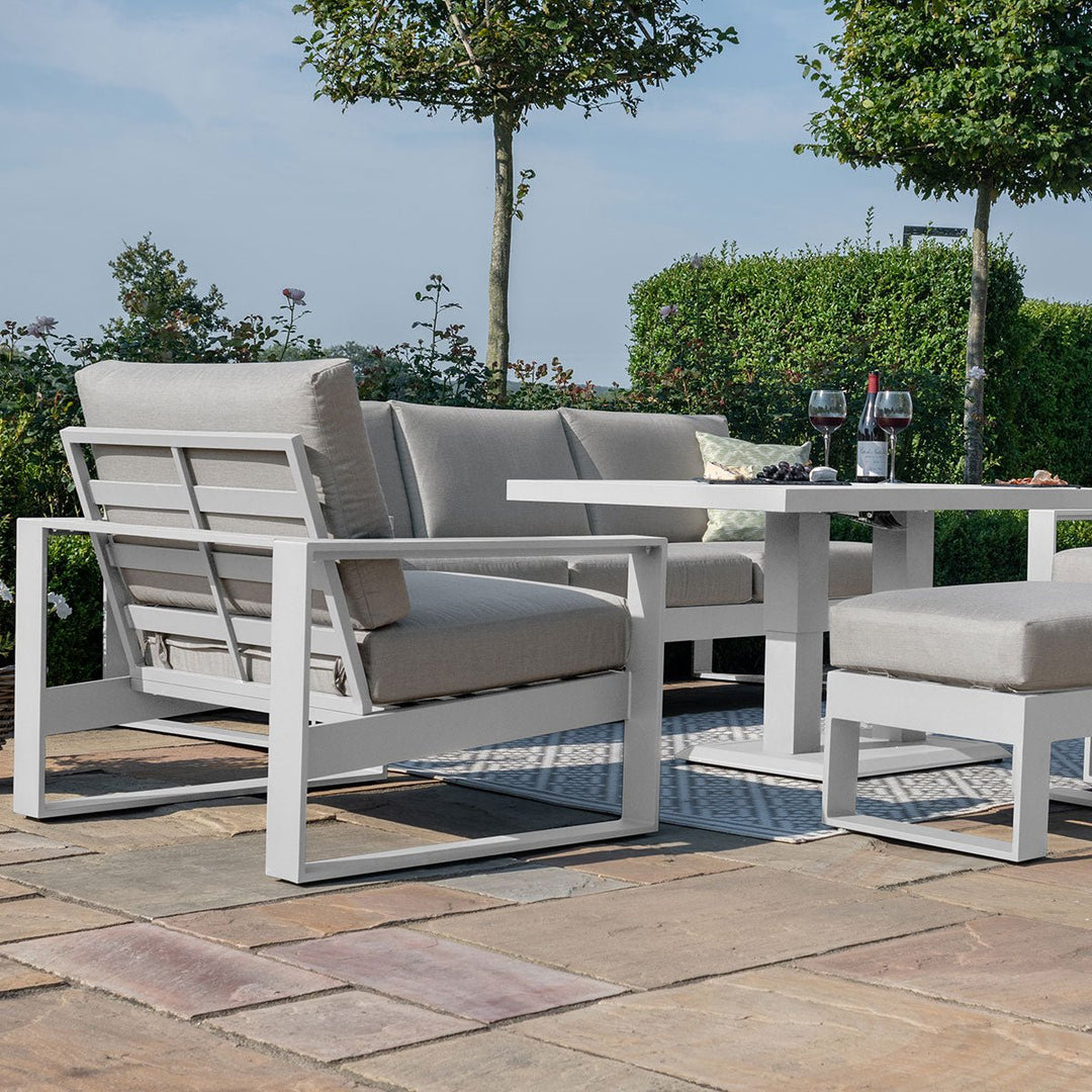Amalfi 3 Seat Sofa Set With Rising Table - Modern Rattan