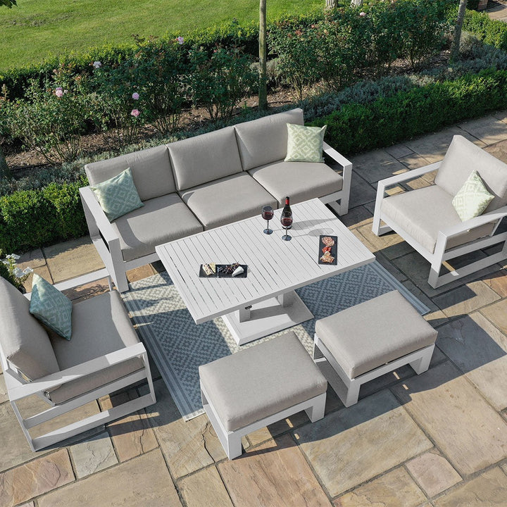 Amalfi 3 Seat Sofa Set With Rising Table - Modern Rattan