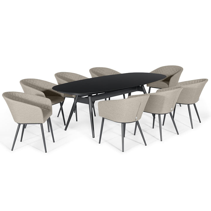 Ambition 8 Seat Oval Dining Set - Modern Rattan