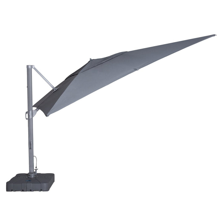 Artemis Cantilever Parasol 3m x 4m Rectangular - With LED Lights & Cover - Modern Rattan