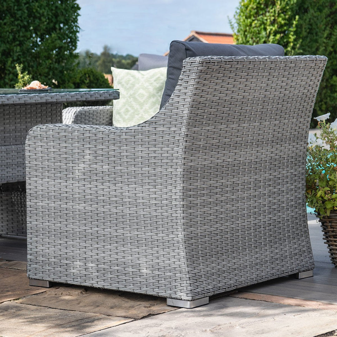 Ascot 3 Seat Sofa Dining Set with Rising Table - Modern Rattan