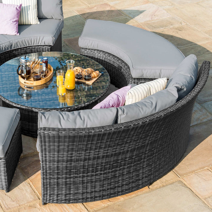 Chelsea Lifestyle Suite with Glass Table Top - Modern Rattan