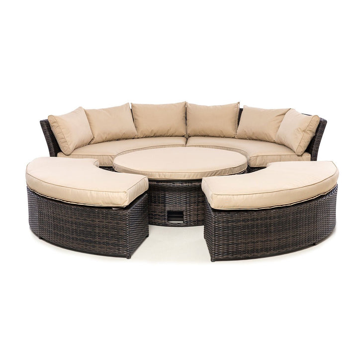 Chelsea Lifestyle Suite with Glass Table Top - Modern Rattan