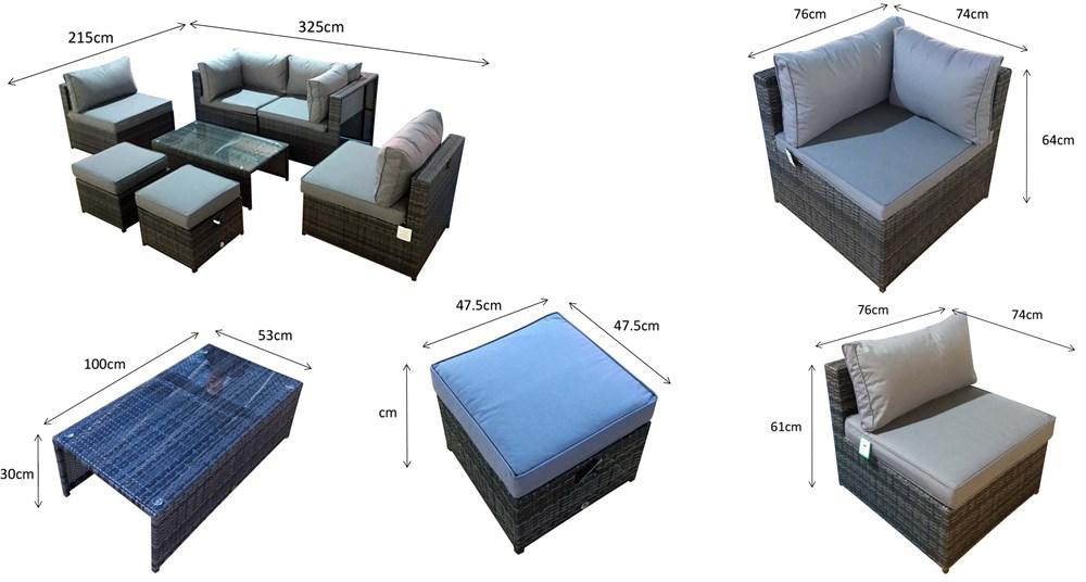 Chelsea Modular Rattan Sofa Set - CHEL0329 - Modern Rattan