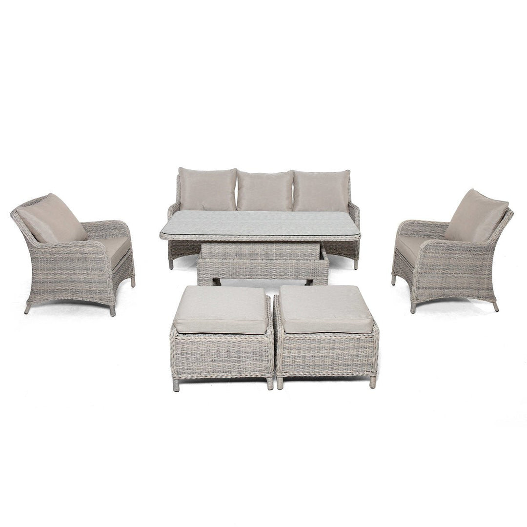 Cotswold 3 Seat Sofa Dining with Rising Table - Modern Rattan