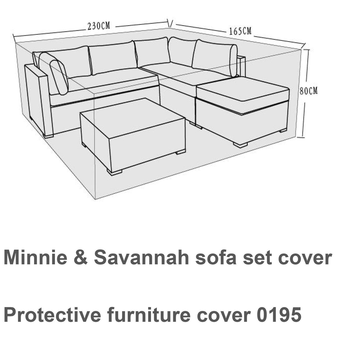 Cover Sofa set cover to fit Savannah 230*165*80cm - COVE0195 - Modern Rattan