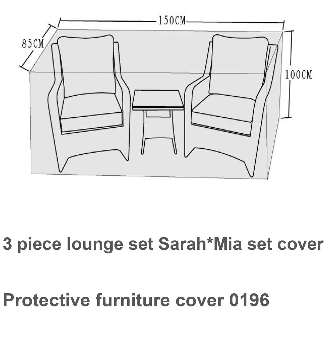 Cover To fit 3 piece lounge set Sarah/Mia - COVE0196 - Modern Rattan