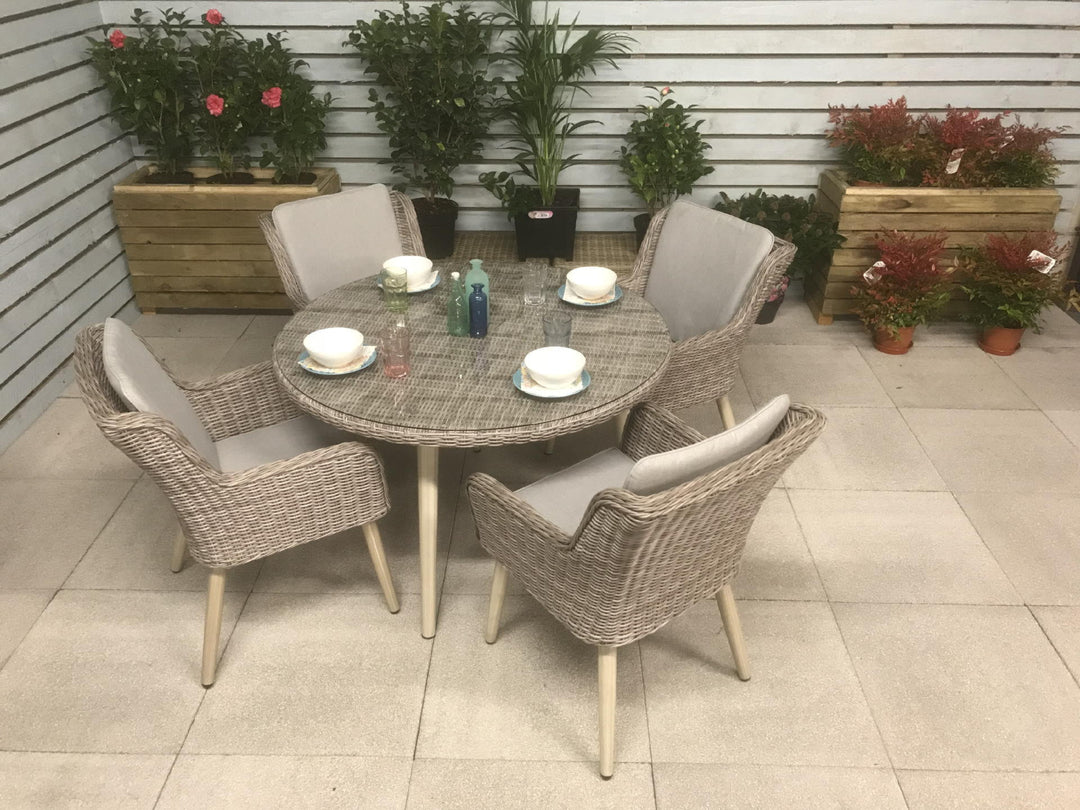 Danielle Seat Round Rattan Dining Set – DANI0164 – Modern Rattan Ltd