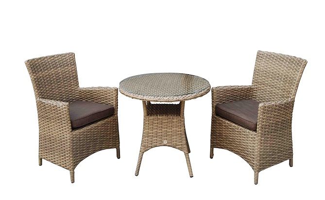 Darcey 2 Seat Bistro Set with stacking chairs DARC0264_0191 - Modern Rattan
