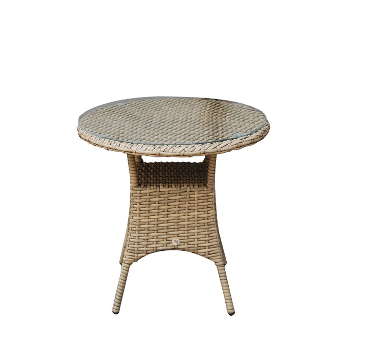 Darcey Bistro table in Natural Round 70cm - Modern Rattan