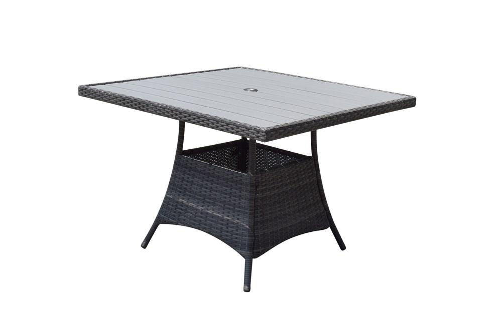 EMILY Square Table 100 x 100 with Polywood Top - Modern Rattan