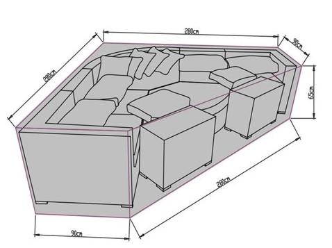 FURNITURE COVER - Jessica - Modern Rattan