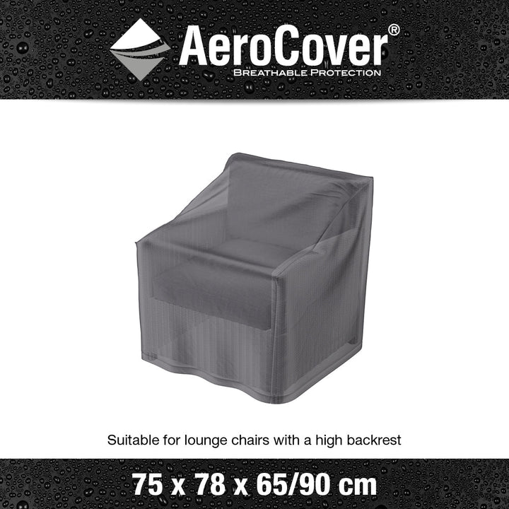 High Back Lounge Chair Aerocover 75x78x90cm - Modern Rattan
