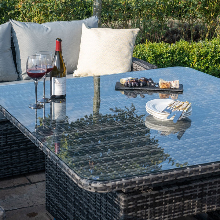 Kingston Corner Deluxe with Rising Table - Modern Rattan