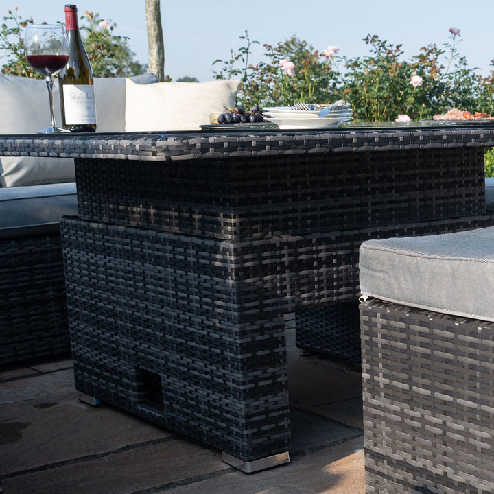 Kingston Corner Deluxe with Rising Table - Modern Rattan