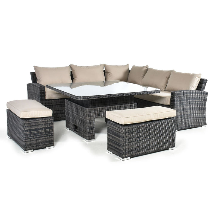 Kingston Corner Deluxe with Rising Table - Modern Rattan