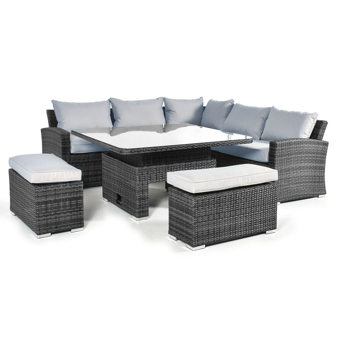 Kingston Corner Deluxe with Rising Table - Modern Rattan