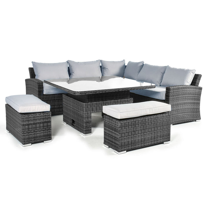 Kingston Corner Deluxe with Rising Table - Modern Rattan