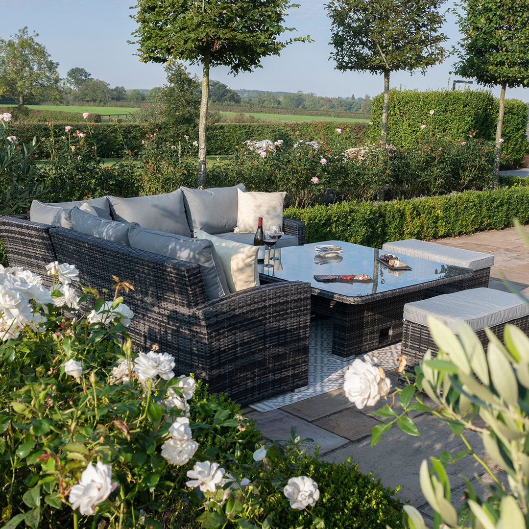 Kingston Corner Deluxe with Rising Table - Modern Rattan