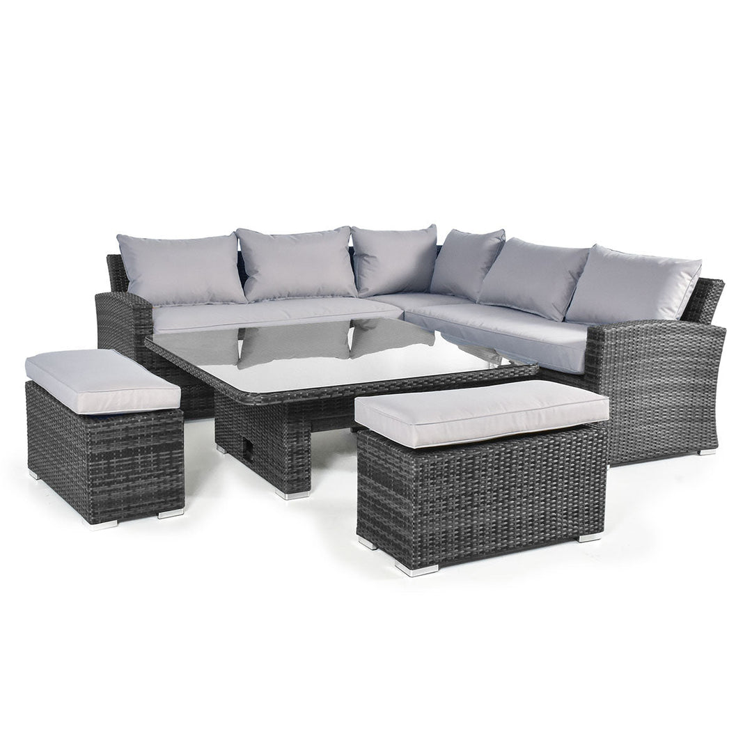Kingston Corner Deluxe with Rising Table - Modern Rattan