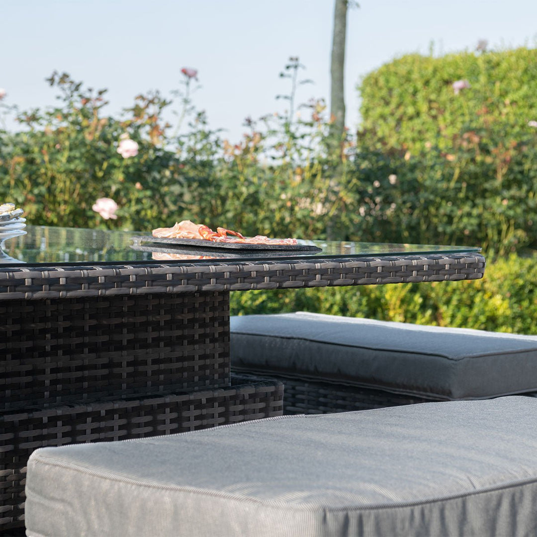 Kingston Corner Deluxe with Rising Table - Modern Rattan