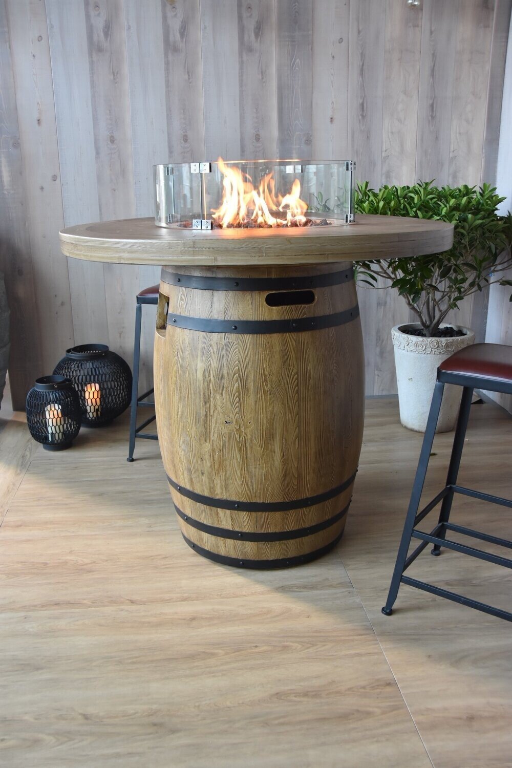 Lafite Barrel Bar Table - Modern Rattan