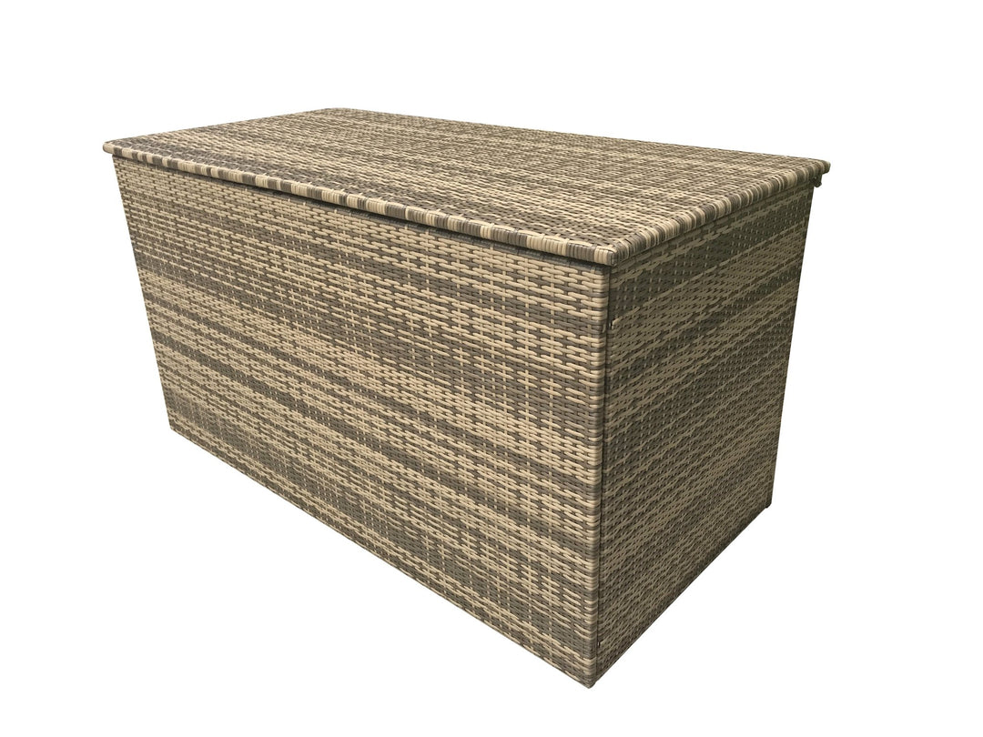 Large & Medium cushion box in 8mm flat brown/nature weave - Modern Rattan
