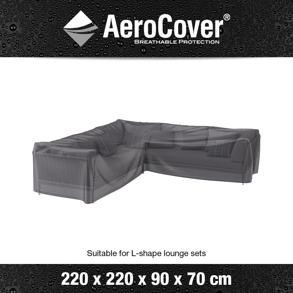 Lounge Set Aerocover L-Shape 220 x 220 x 90 x 70 - Modern Rattan