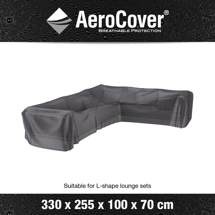 Lounge Set Aerocover Left Hand L-Shape 330 x 255 x 100 x 70 - Modern Rattan