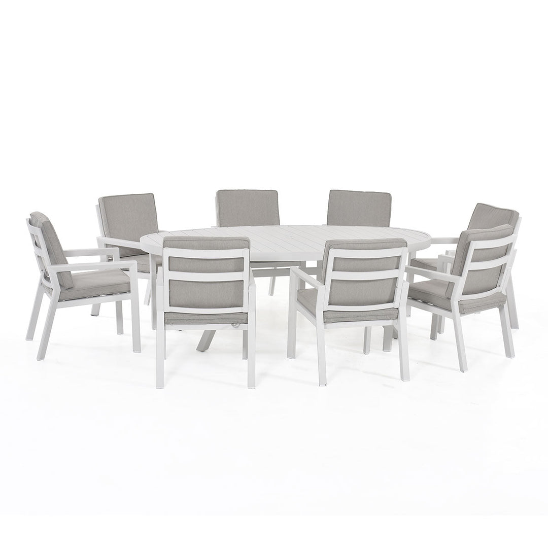 Maze - New York 8 Seat Oval Dining Set - Modern Rattan