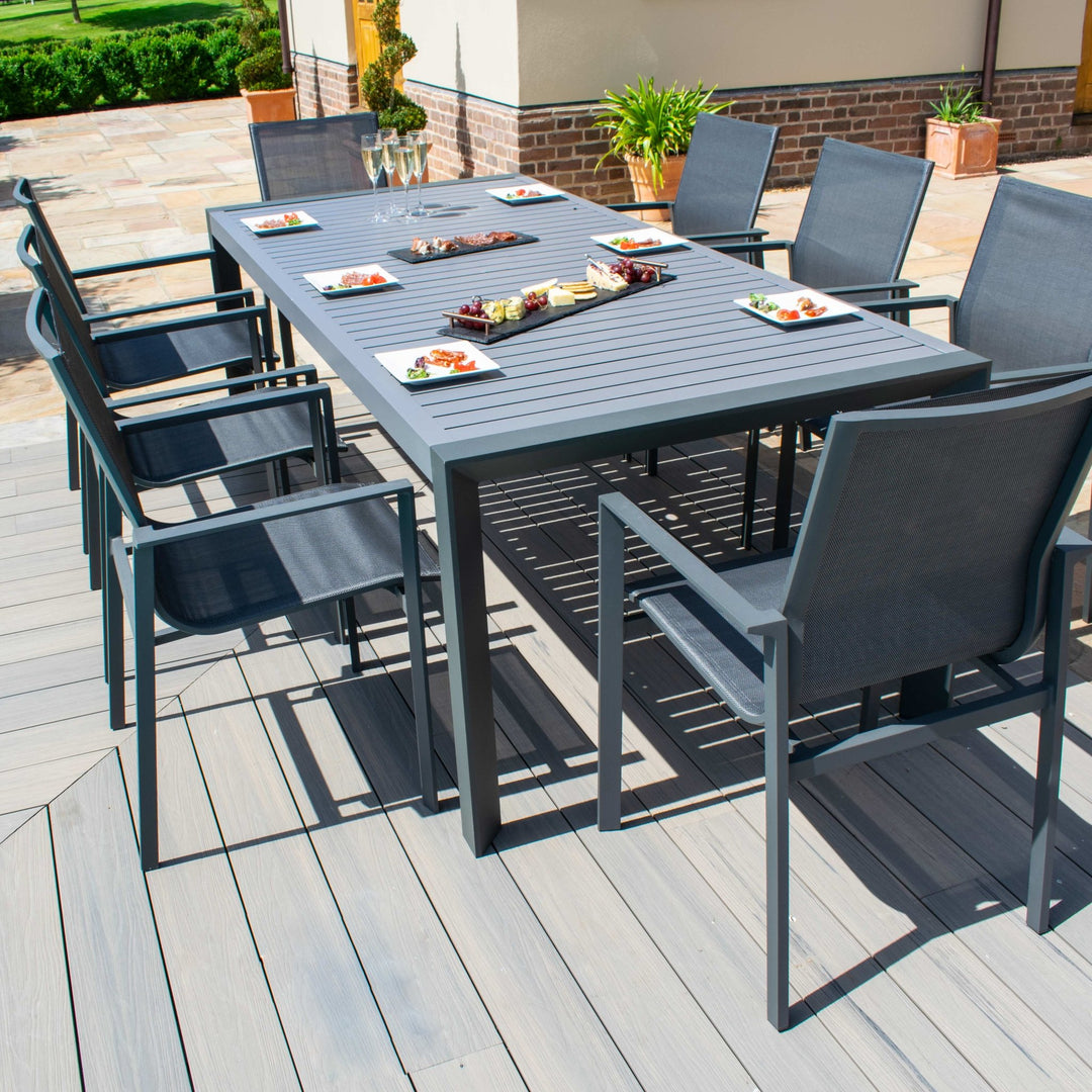 Maze Rattan Seater Dining Set Maze New York Seat Rectangular