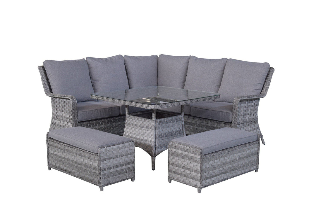 MIA Corner Dining with Lift Table - Modern Rattan