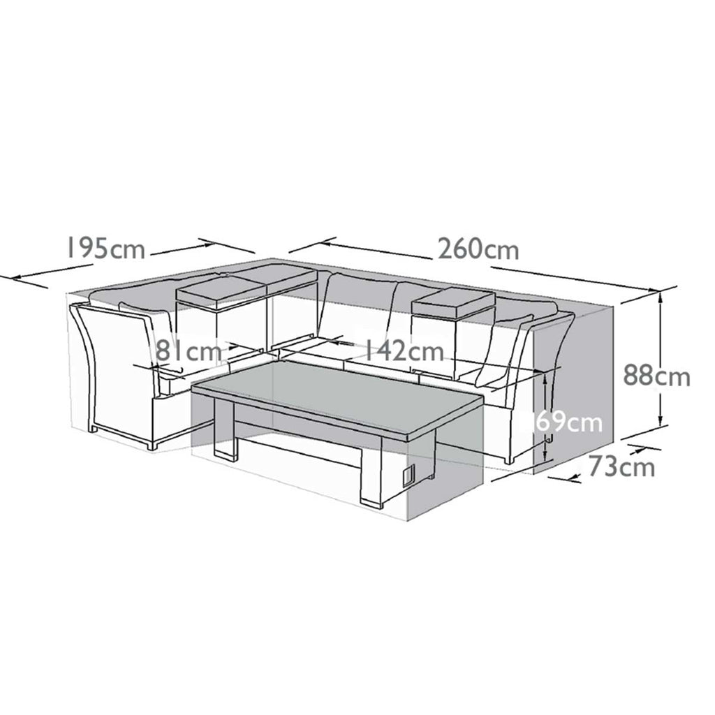 Maze Outdoor Cover For Henley Corner Dining Set Modern Rattan Ltd