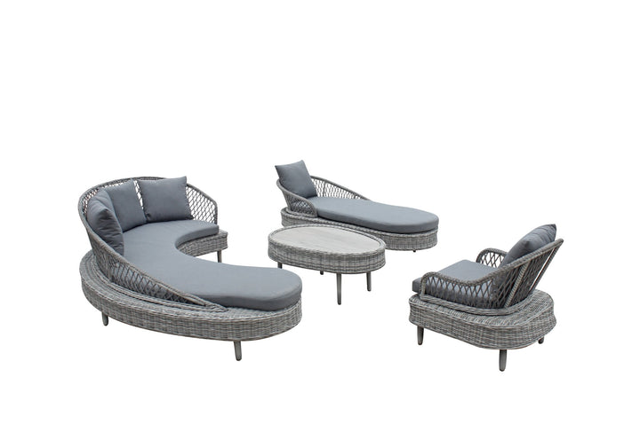 Serenity luxury sofa collection in textilene rope weave - SERE0277 - Modern Rattan