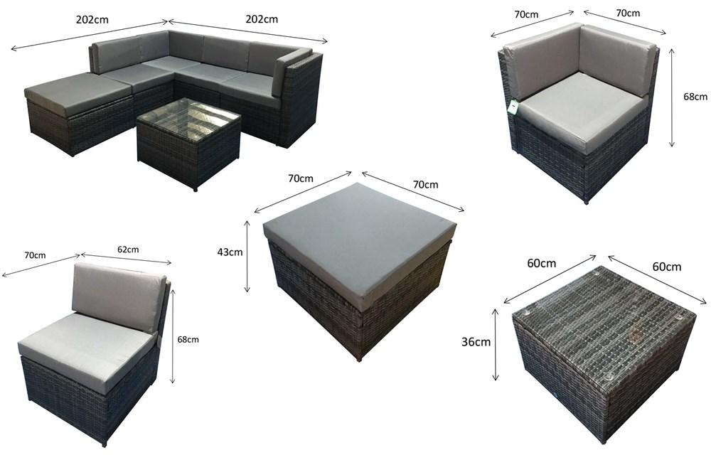 Stella Modular Rattan Corner Sofa In Nature/brown Weave - STEL0334 - Modern Rattan