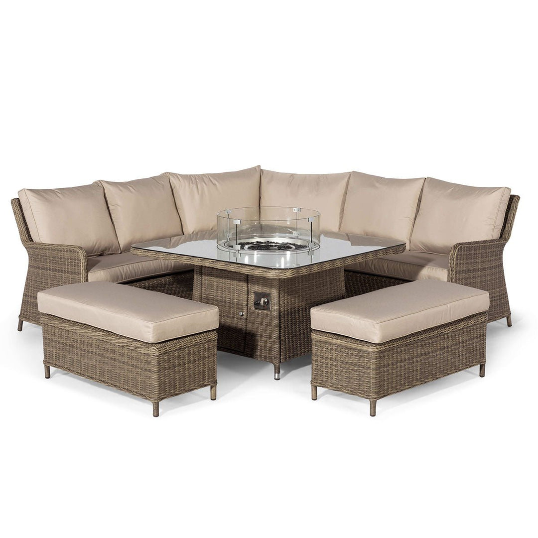 Winchester Royal Corner with Fire Pit - Modern Rattan