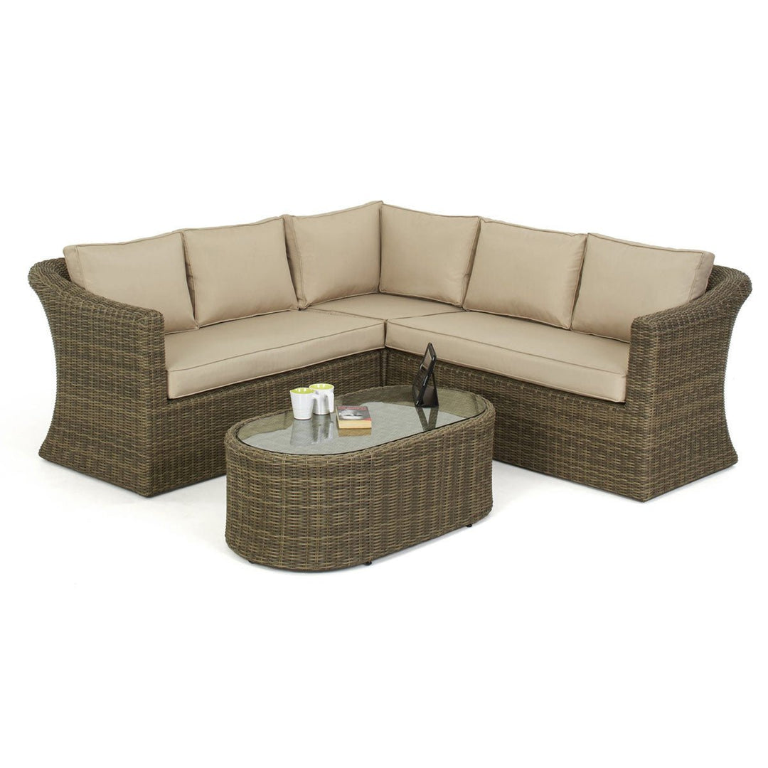 Winchester Small Corner Group with Chair - Modern Rattan
