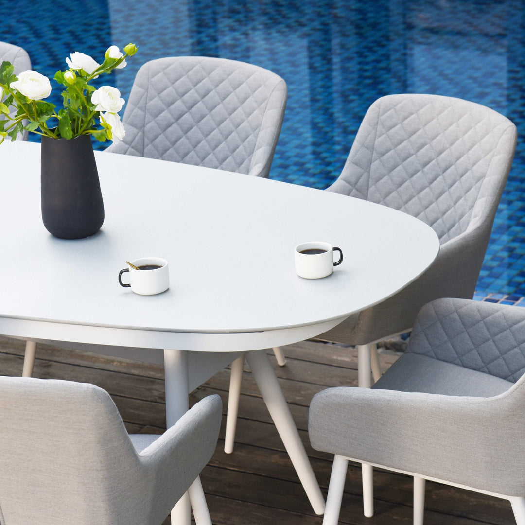 Zest 8 Seat Oval Dining Set - Modern Rattan